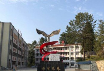 东营学校“展望未来”老鹰地球仪不锈钢景观雕塑