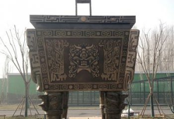 东营园林广场大型铜方鼎铸铜司母戊鼎景观雕塑