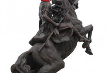 东营战士与马 铸铜雕塑