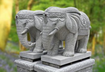 东营招财纳福石雕大象