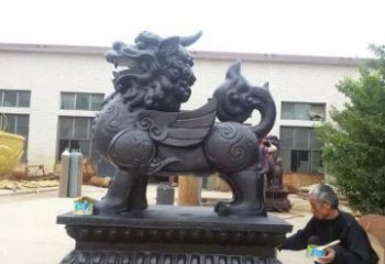东营招财神兽貔貅铜雕 