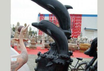 东营中国黑海豚石雕