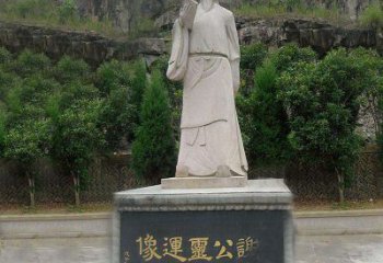 东营中国历史名人南北朝时期著名诗人谢公灵运大理石石雕像