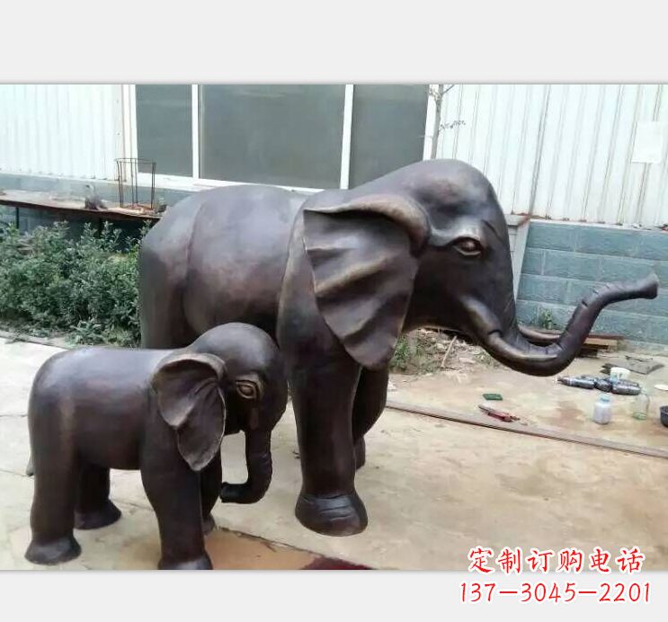 东营铸铜公园大象雕塑