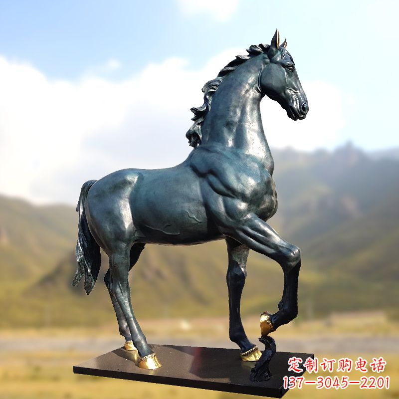 东营铸铜马铜雕塑