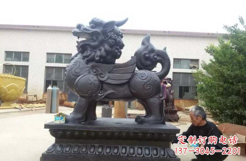 东营铸铜门口貔貅雕塑