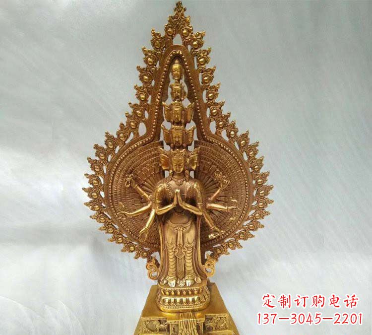 东营铸铜千手观音寺庙佛像