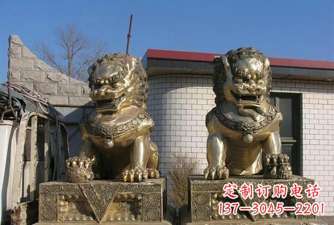 东营铸铜狮子雕塑