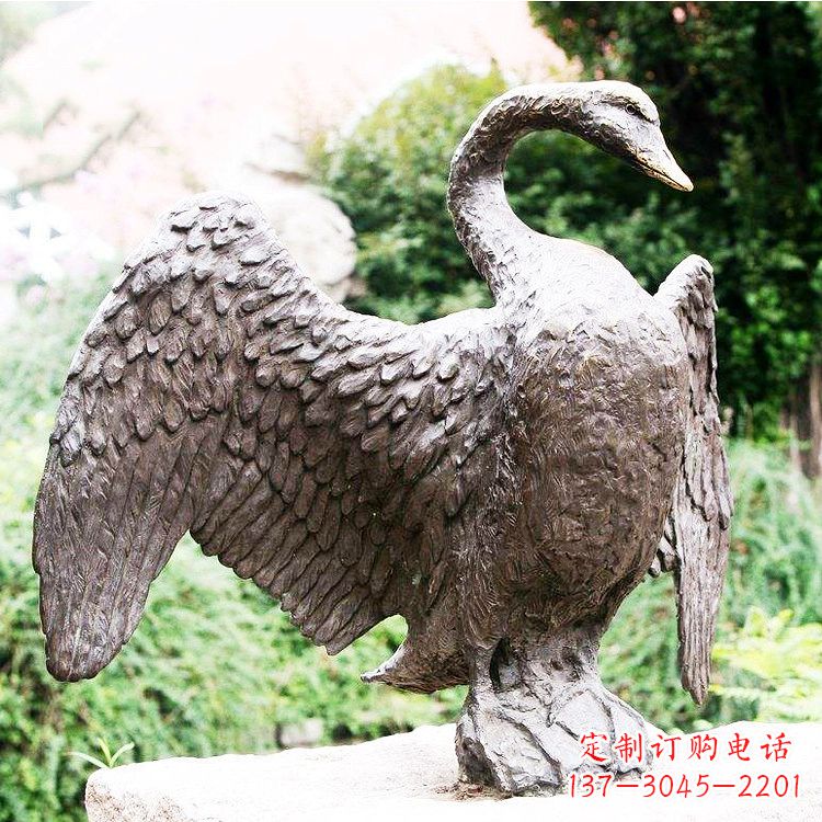 东营铸铜天鹅雕塑
