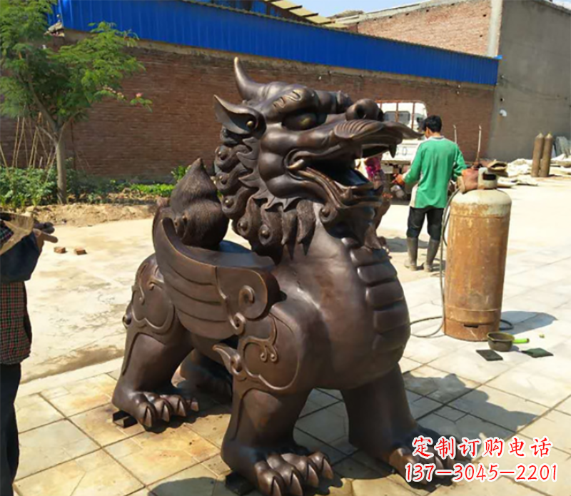 东营貔貅铸铜雕塑