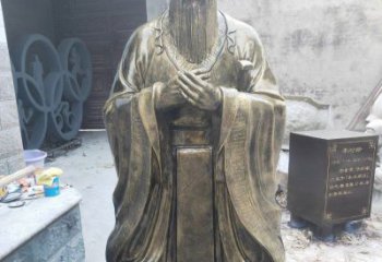 东营铸铜古代名人孔子雕塑