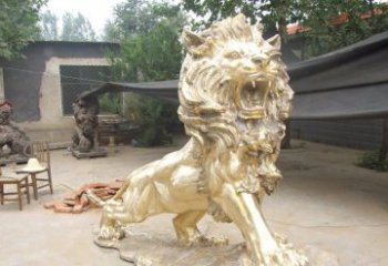 东营铸铜狮子铜雕 (3)