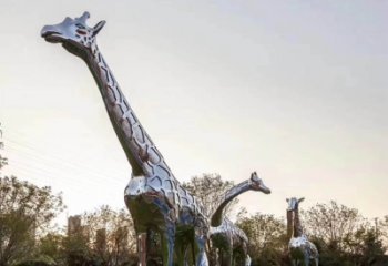 东营不锈钢长颈鹿雕塑