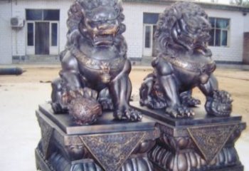 东营紫铜北京狮雕塑