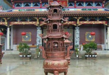 东营宗教庙宇香炉铜雕