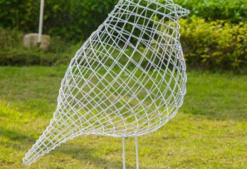 东营公园不锈钢镂空创意户外大型小鸟雕塑