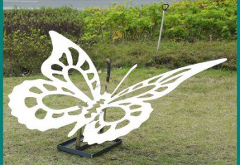 东营蝴蝶雕塑-公园景区创意不锈钢剪影蝴蝶雕塑